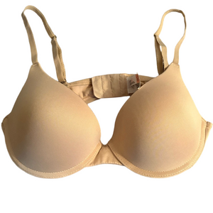 Tops & Bottoms Bra 34C Cream/Nude Underwired Adjustable Straps